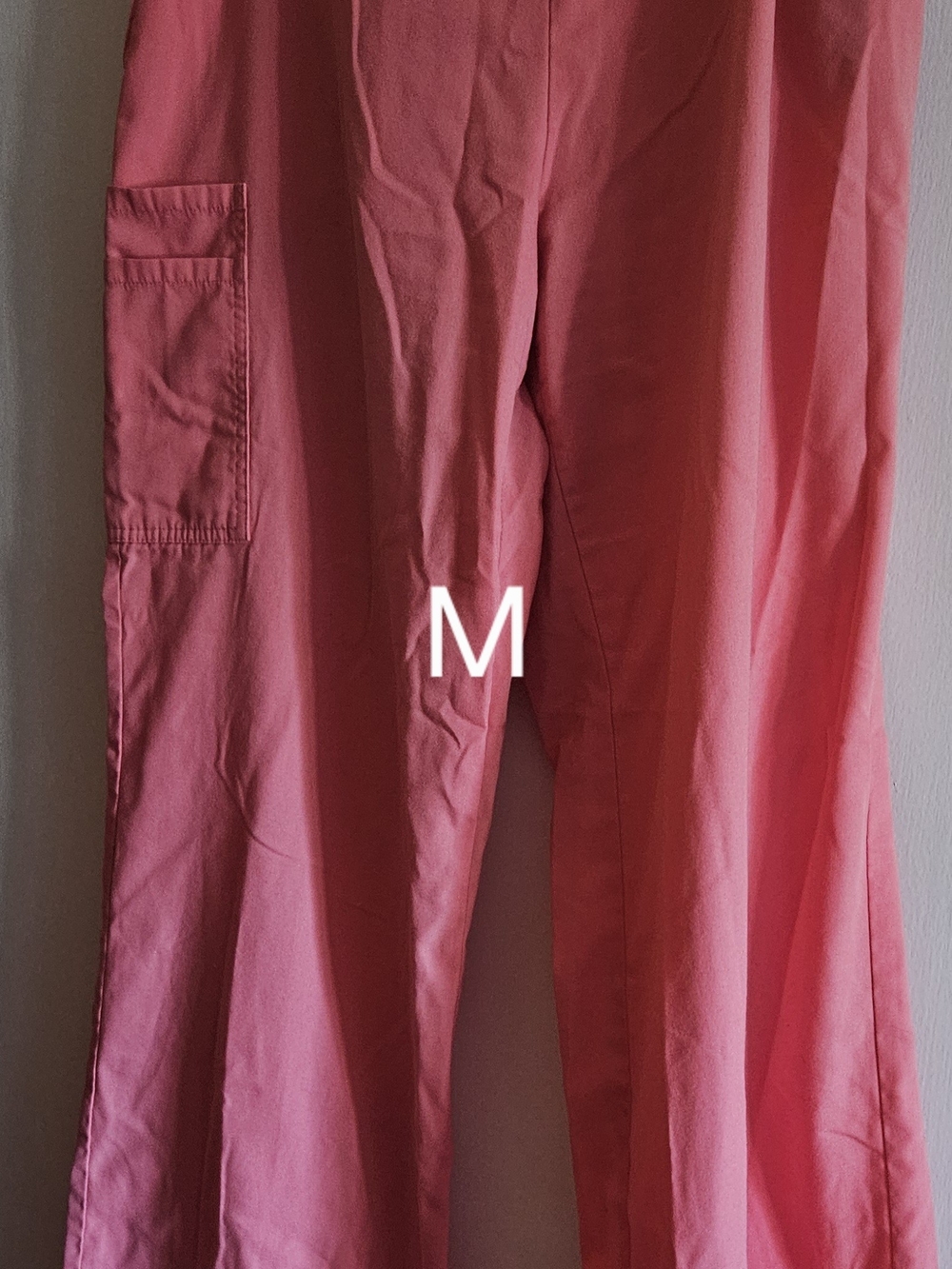 Womens Medium Coral Pink Scrub Pants